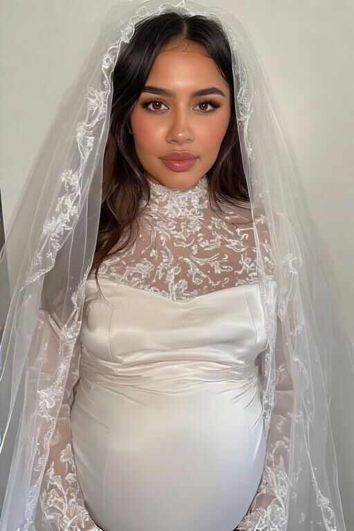 Pregnant Latinas in Wedding Dresses