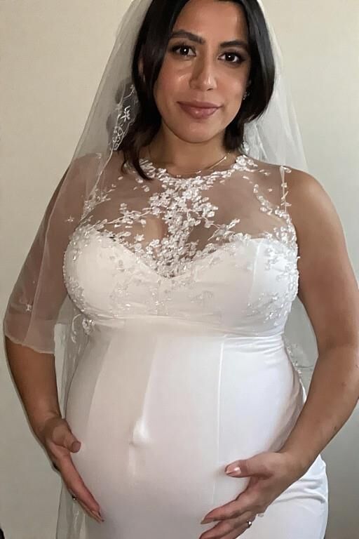Pregnant Latinas in Wedding Dresses