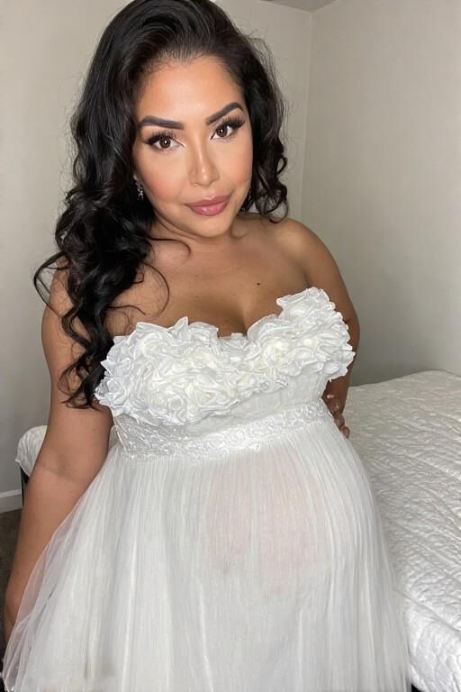 Pregnant Latinas in Wedding Dresses