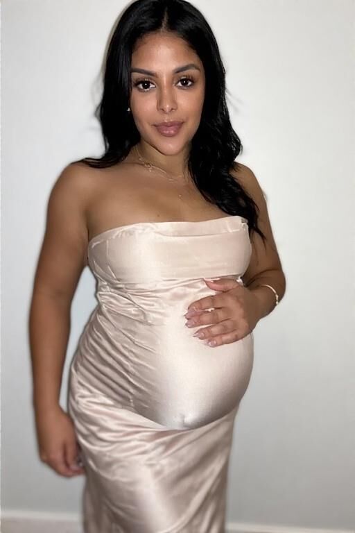 Pregnant Latinas in Wedding Dresses