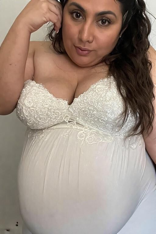 Pregnant Latinas in Wedding Dresses