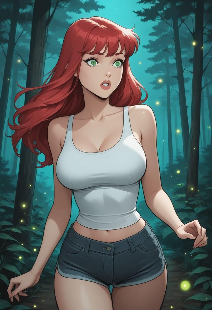 Na floresta, sozinha?