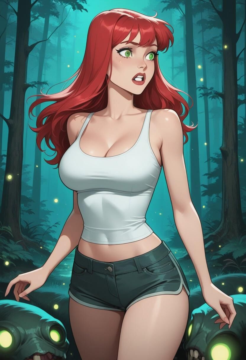 Na floresta, sozinha?