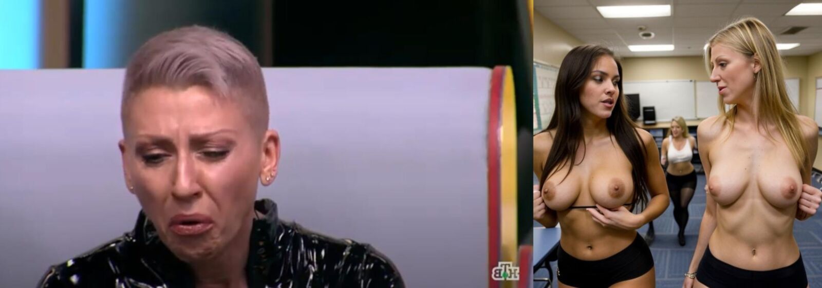 Russian Lez Confesses on Russian TV Tit Fighting American Teens