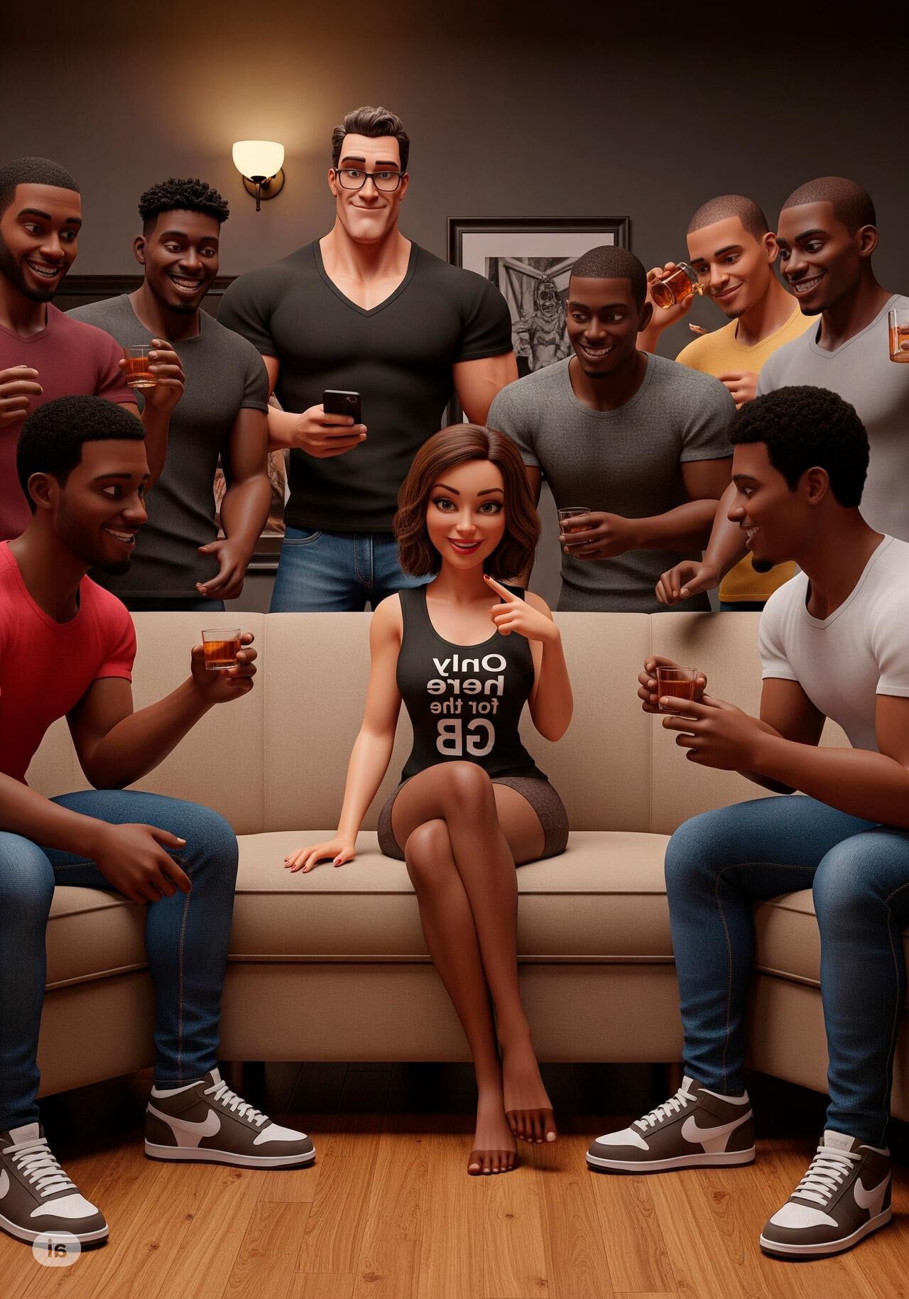 Hubby, Wife and Others Having a Great Time Together