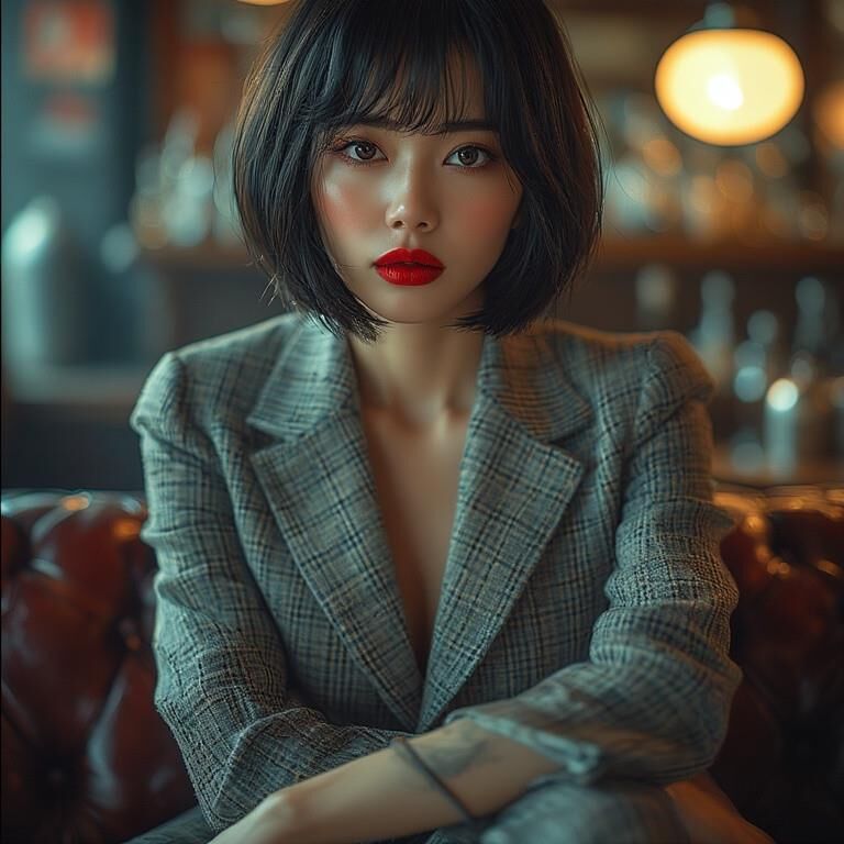 Ai gerou asiáticas de mulheres asiáticas no bar