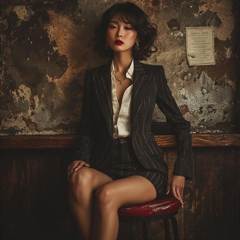 Ai gerou asiáticas de mulheres asiáticas no bar