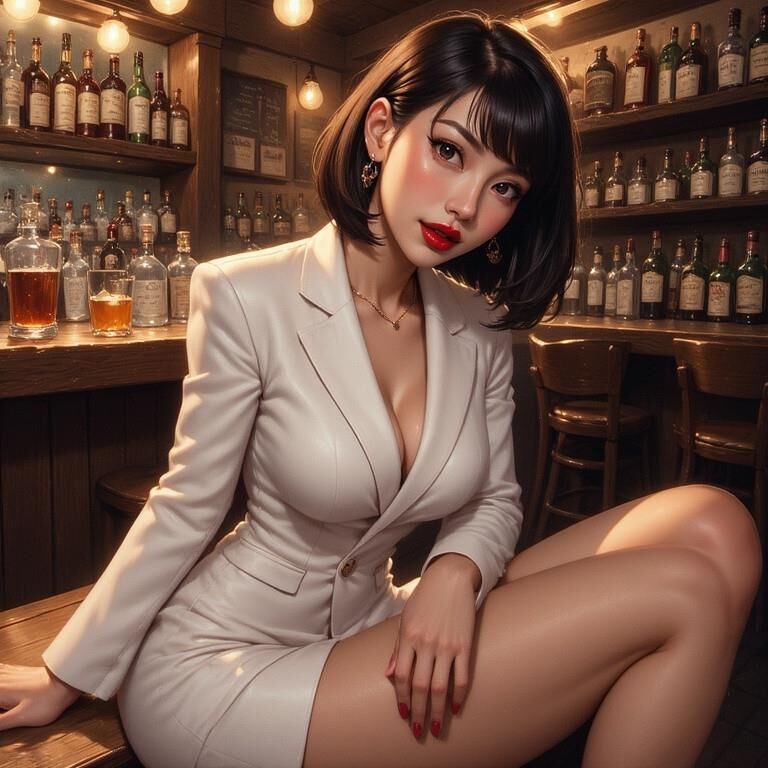 Ai gerou asiáticas de mulheres asiáticas no bar