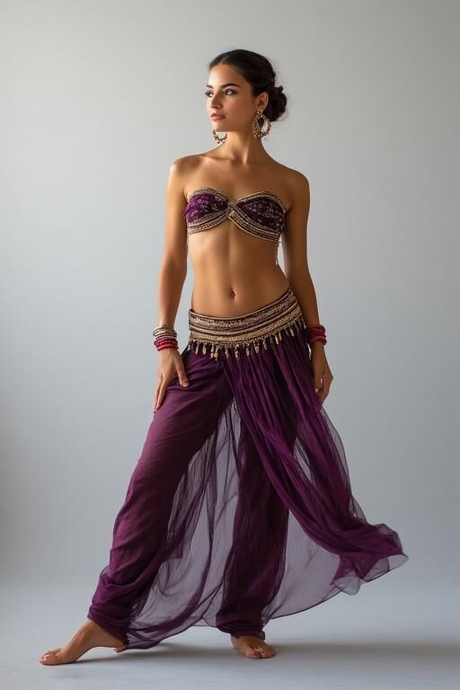 Woman in a belly dancing costume NN