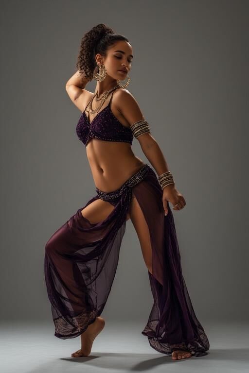 Woman in a belly dancing costume NN