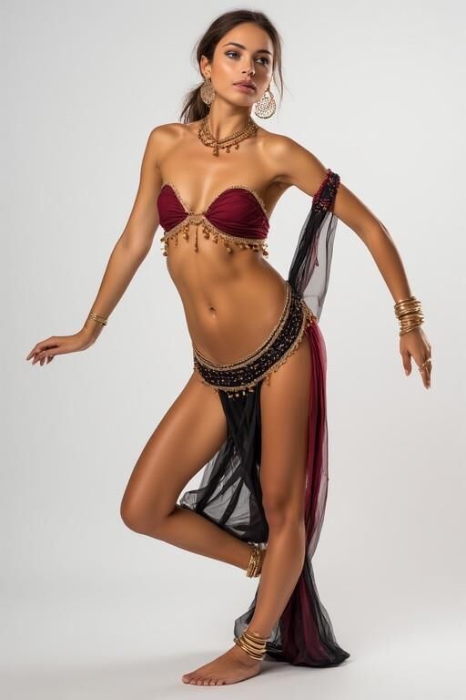 Woman in a belly dancing costume NN