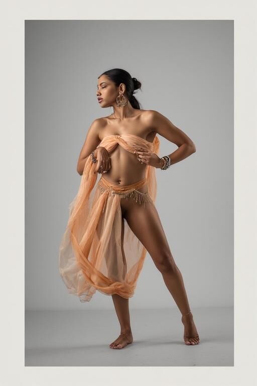 Woman in a belly dancing (slender)