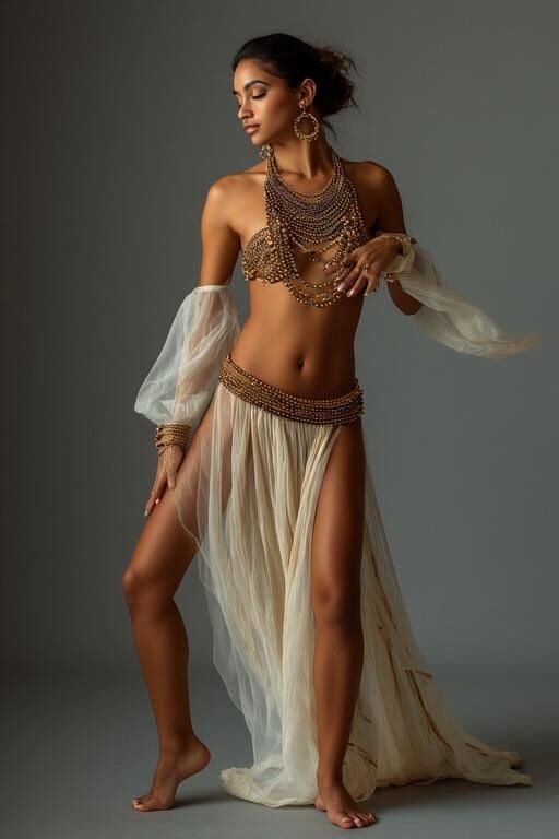 Woman in a belly dancing costume NN