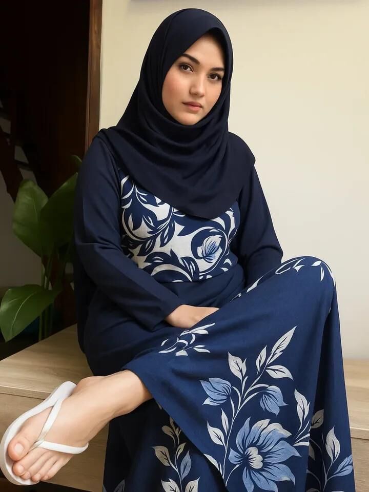 Hijab Veiled feet saying come to kiss me, fuck me, cum on me